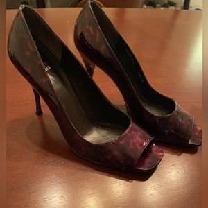 Stuart Weitzman Peep Toe Tortoiseshell Heels